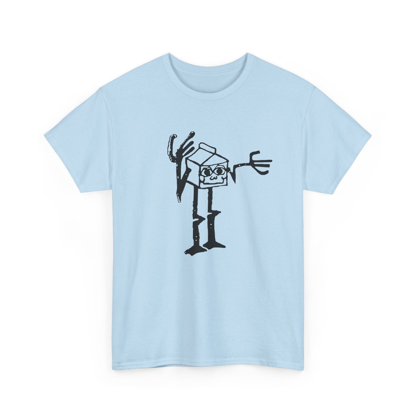 mid 80s anthropomorphic milk carton safety message reproduction tshirt