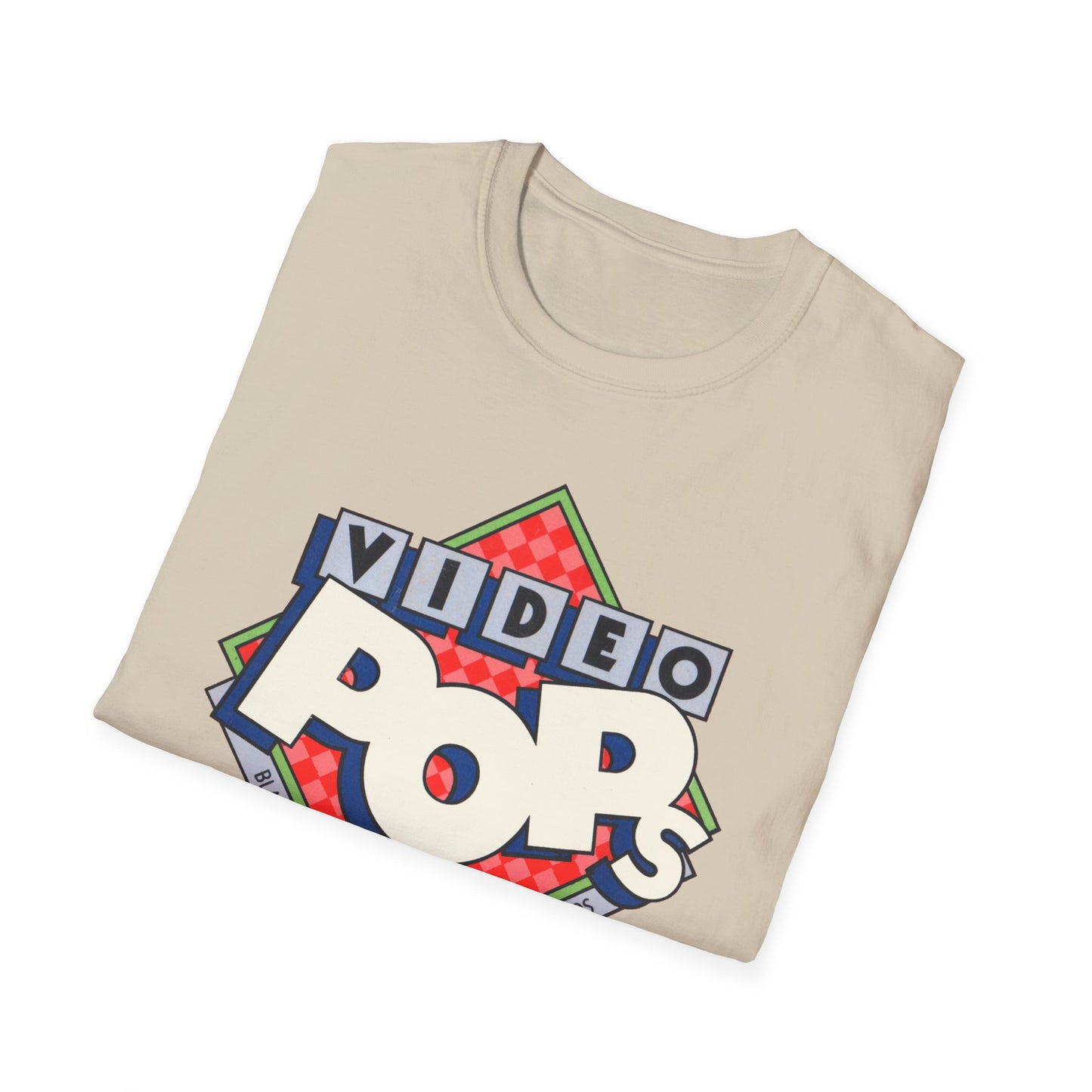 vintage video pops blank tape design tshirt