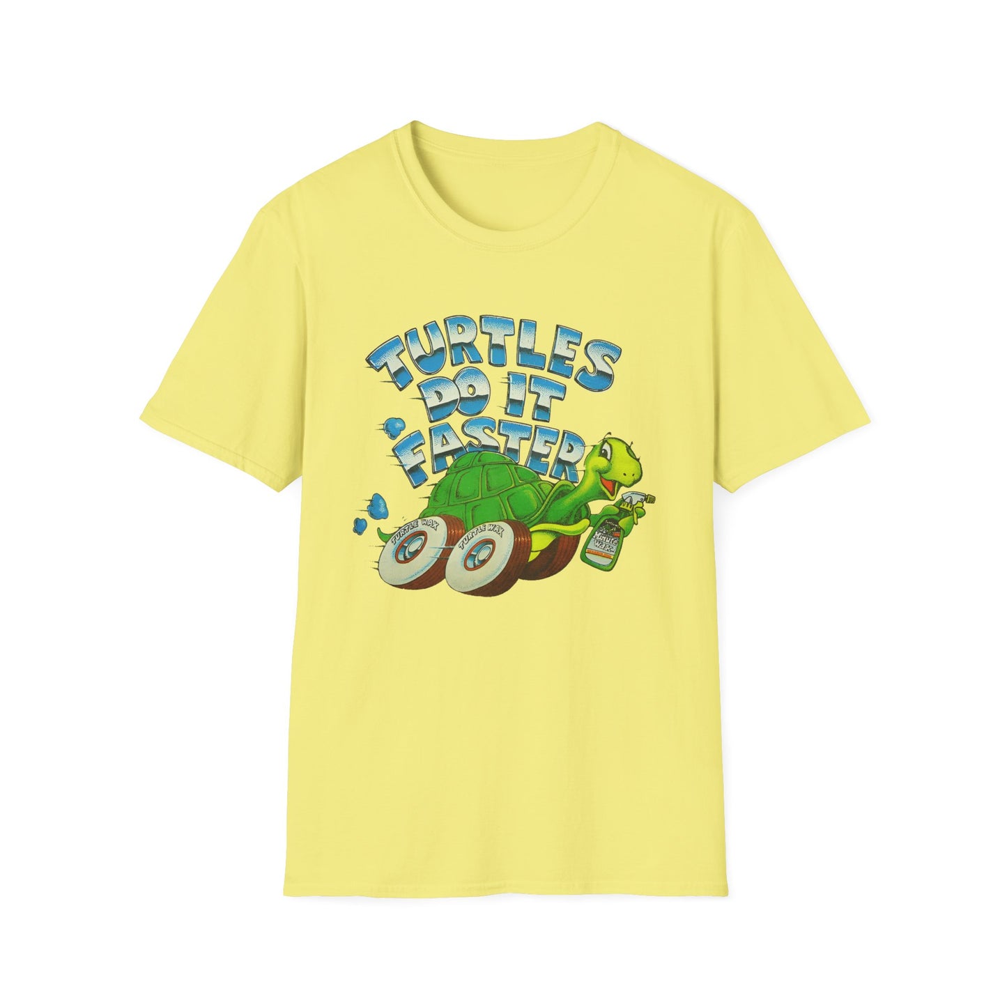 1980s turtle wax advertisement "turtles do it faster" reproduction tshirt