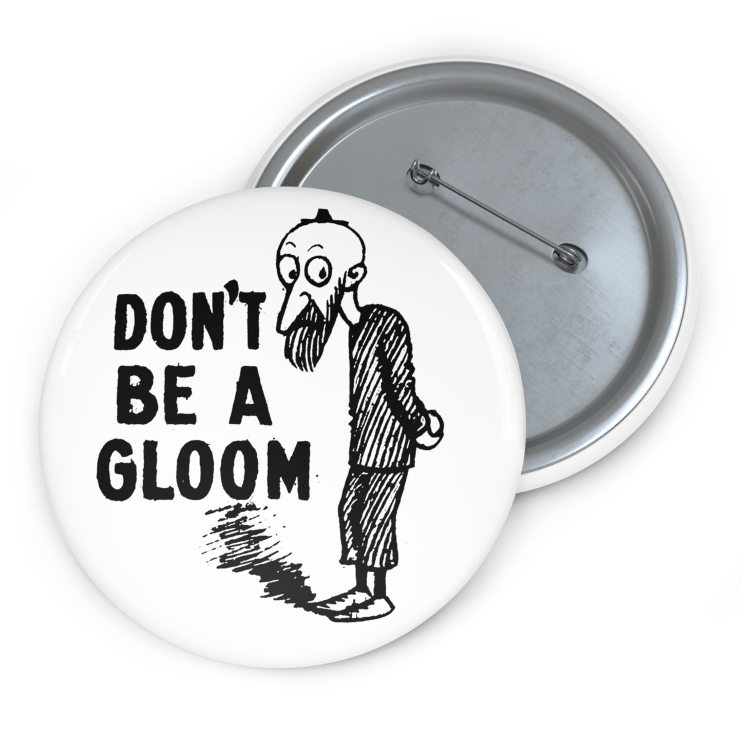 don't be a gloom vintage reproduction of a tokio cigarette pin by t.e powers gloom and joy custom pin button