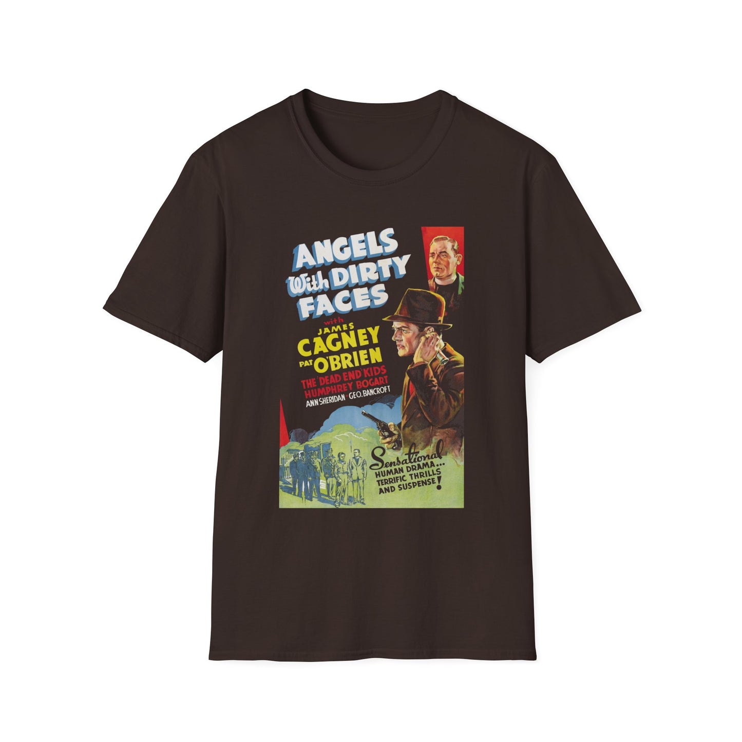 1938 movie poster angels with dirty faces tshirt