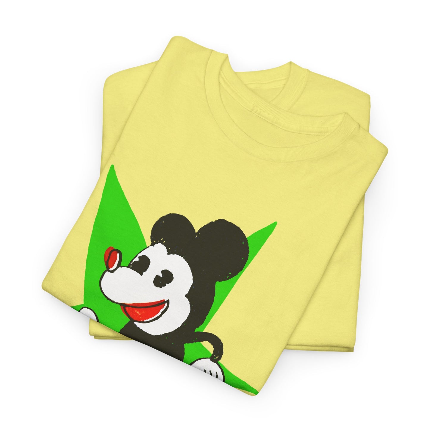 vintage japanese mickey with weird green star fan art tshirt