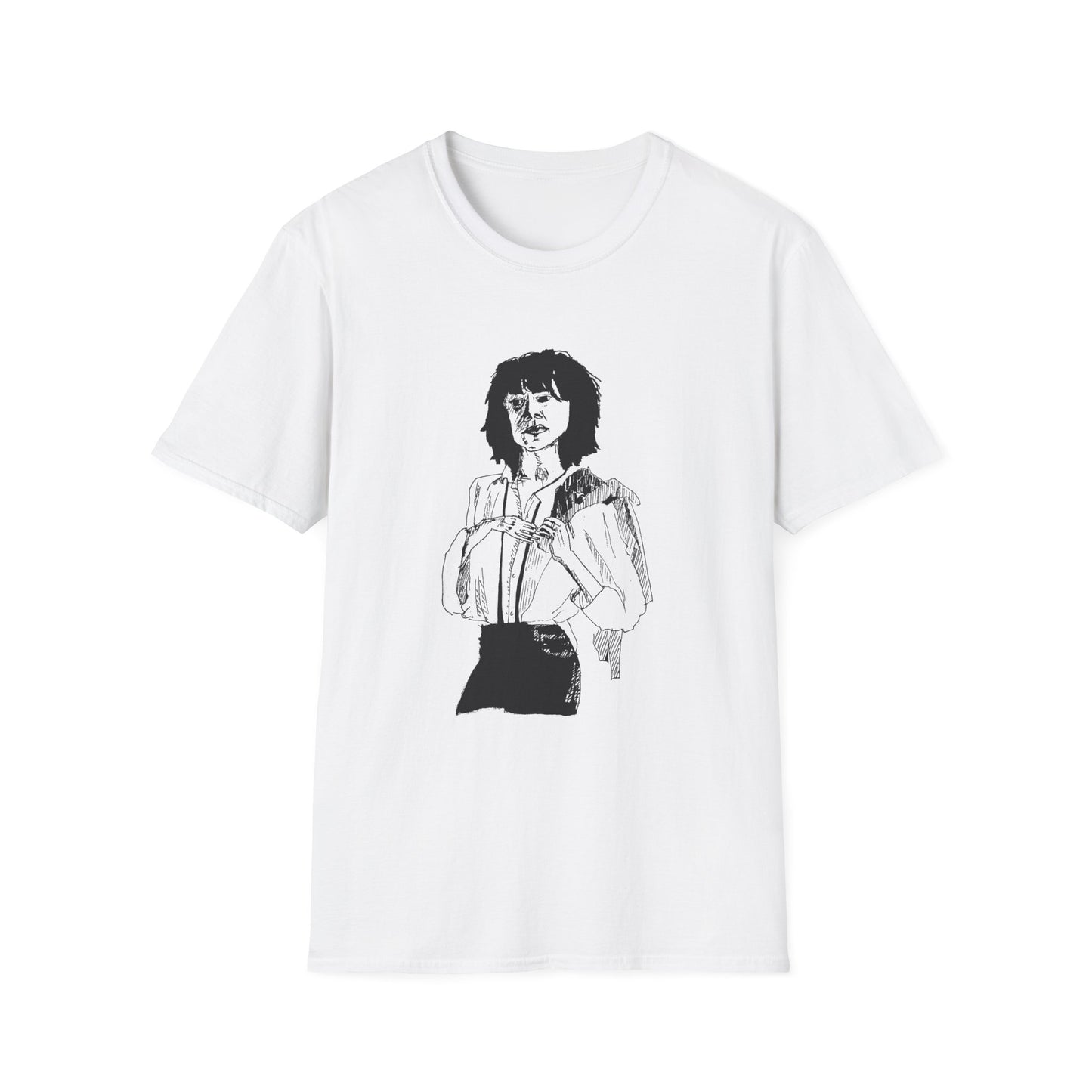 original drawing patti smith 1975 horses cover maybe looks a bit like her tshirt