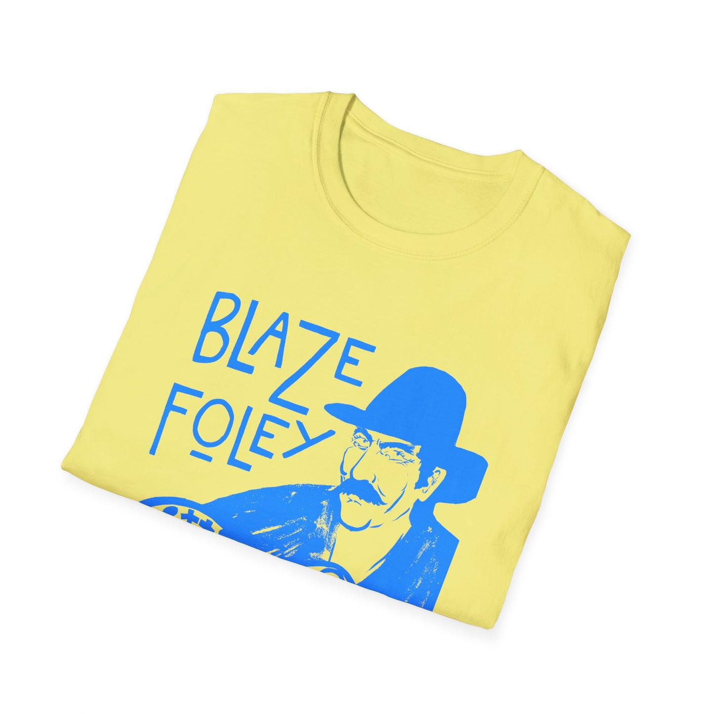 blaze foley sittin' by the road light blue stencil fan art tshirt