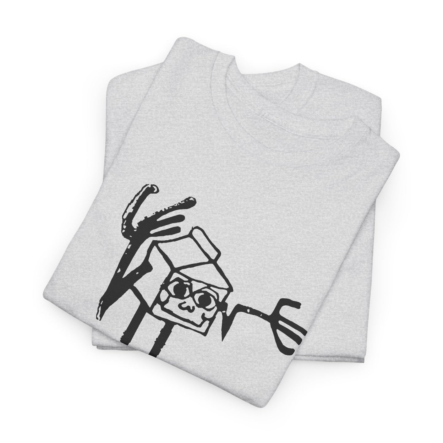 mid 80s anthropomorphic milk carton safety message reproduction tshirt