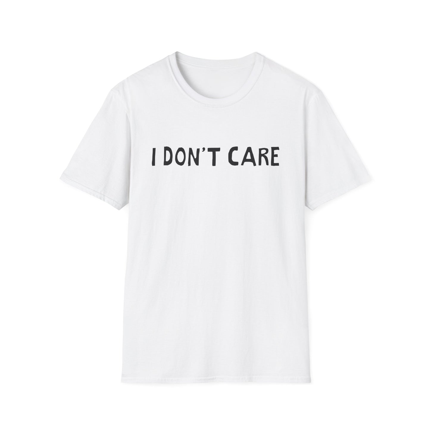 i don't care hand drawn font tshirt