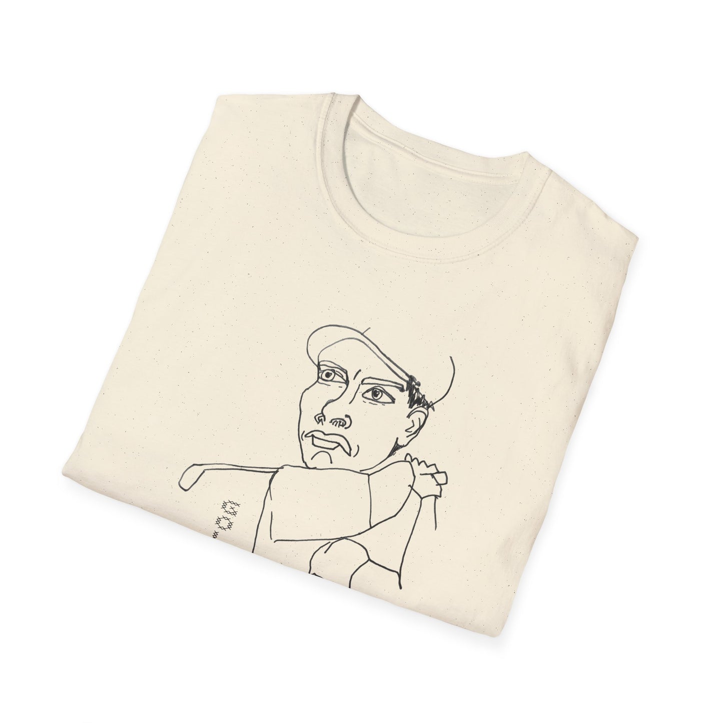 original drawing of a golfing man golf sucks maybe it does maybe it doesn't tshirt