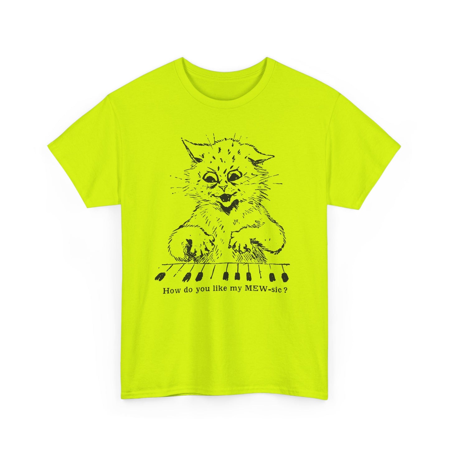 louis wain cat sketch how do you like my mew-sic? tshirt