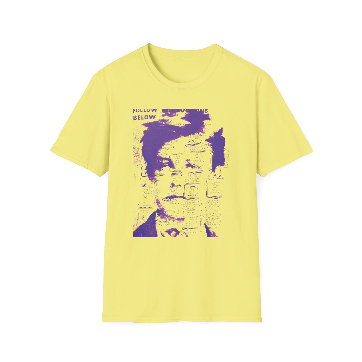 ray johnson arthur rimbaud art in purple tshirt