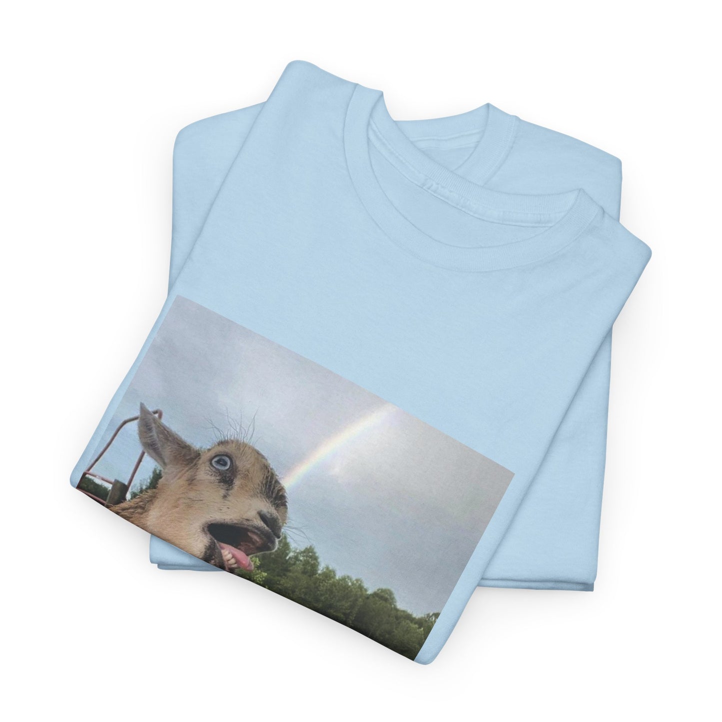 rainbow goat photo tshirt
