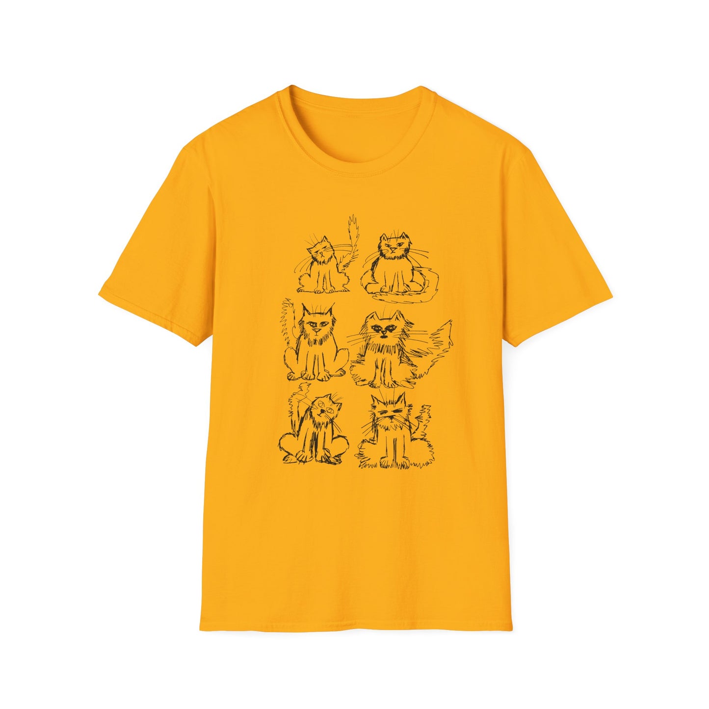 original drawing another six cats tshirt