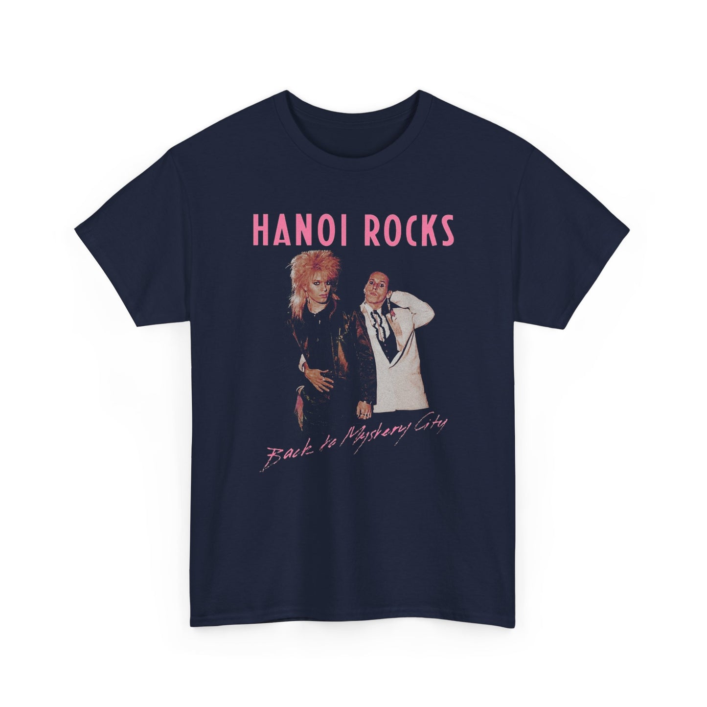 1983 hanoi rocks back to mystery city album cover custom edit tshirt