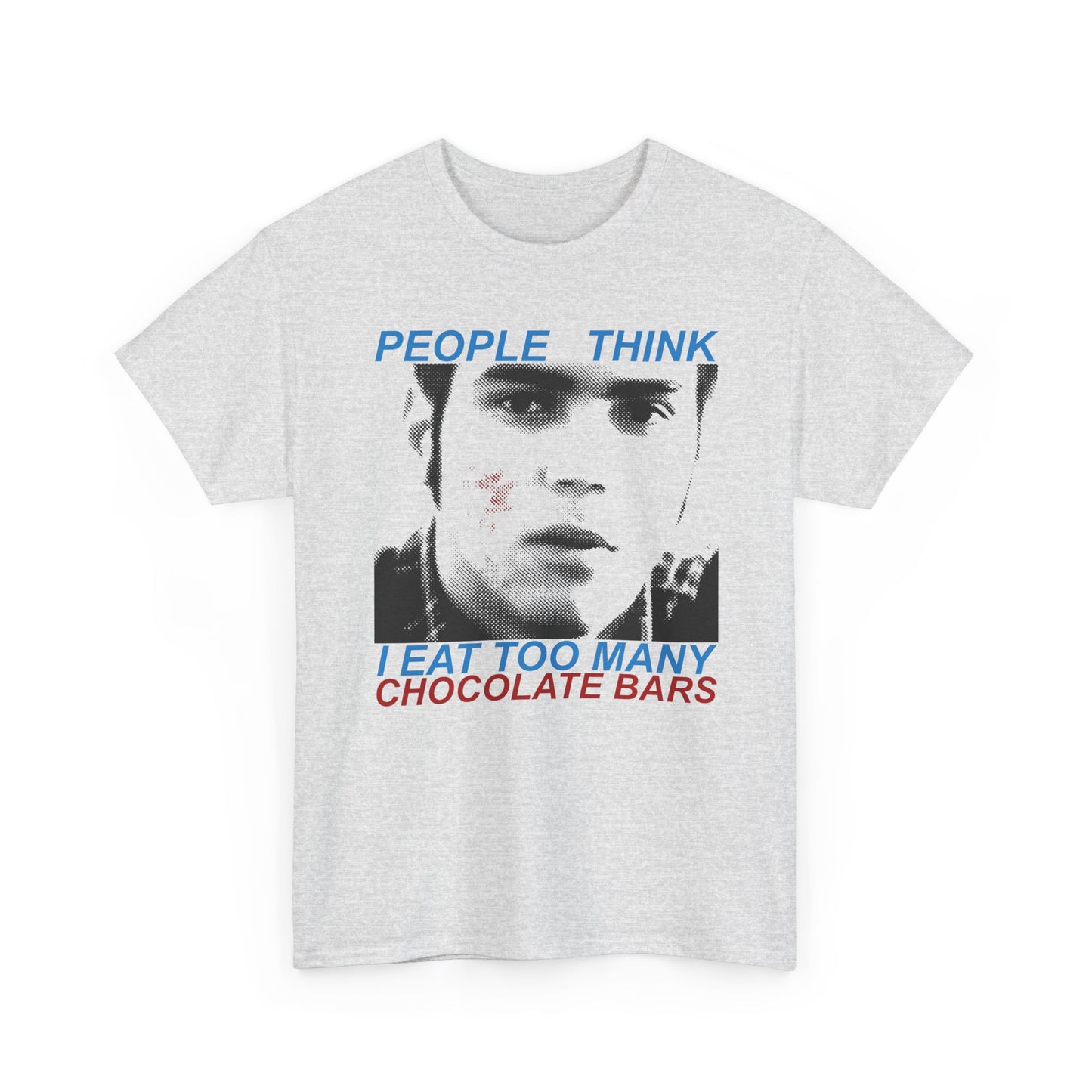 canadian psa commercial people think that i eat too many chocolate bars 1990s whatmart design 2 tshirt