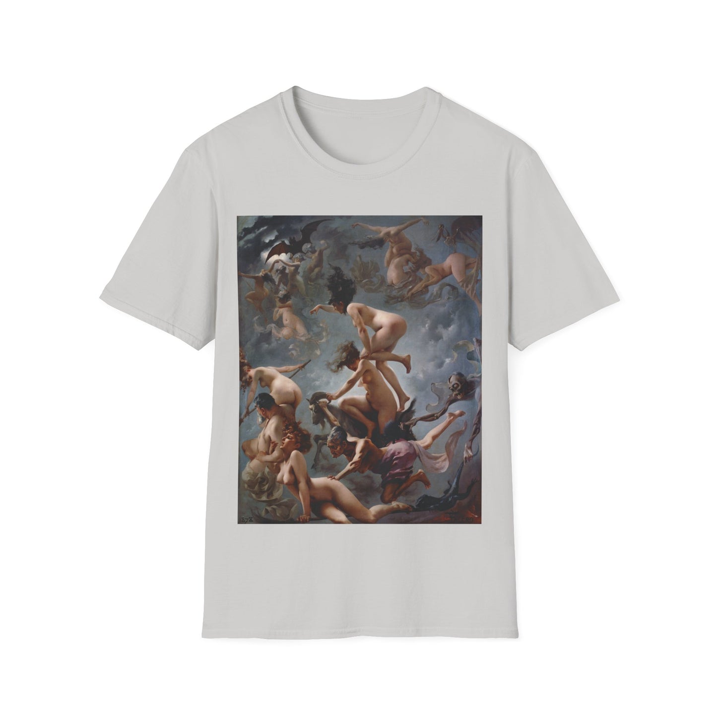 1878 painting witches going to their sabbath by luis ricardo falero tshirt