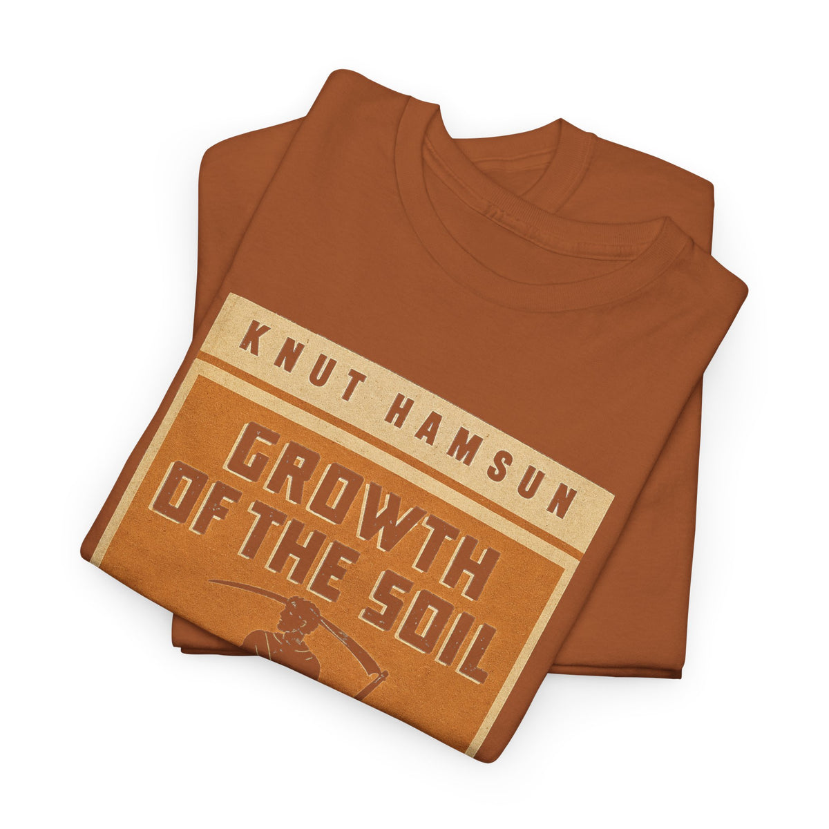 knut hamsen 1917 growth of the soil book cover tshirt