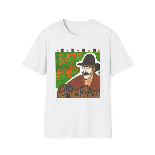 blaze foley sittin' by the road album stretched graphic tshirt