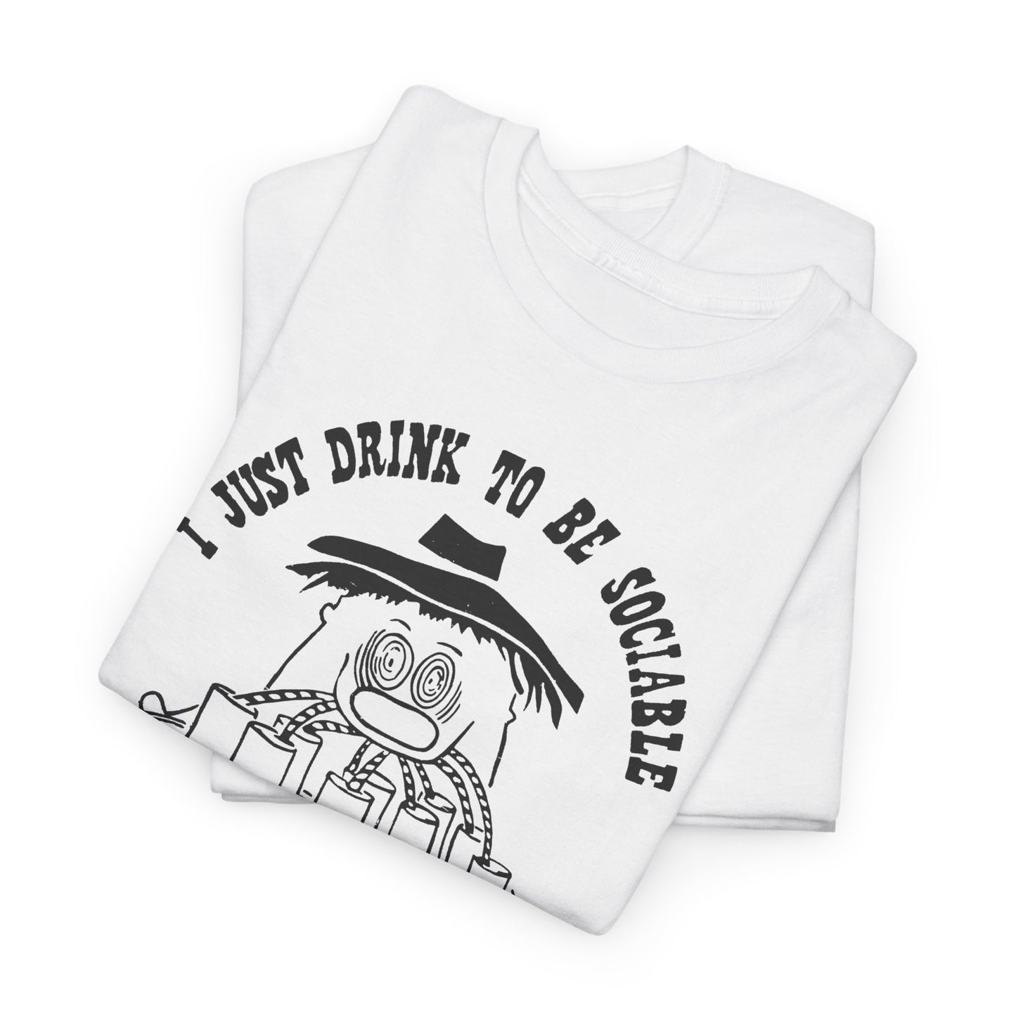 vintage i just drink to be sociable reproduction tshirt
