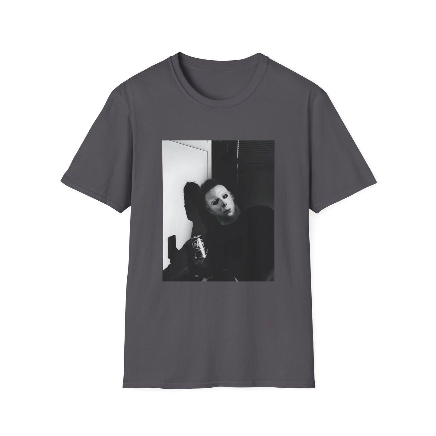 halloween 1978 michael myers on set drinking dr pepper back scene tshirt