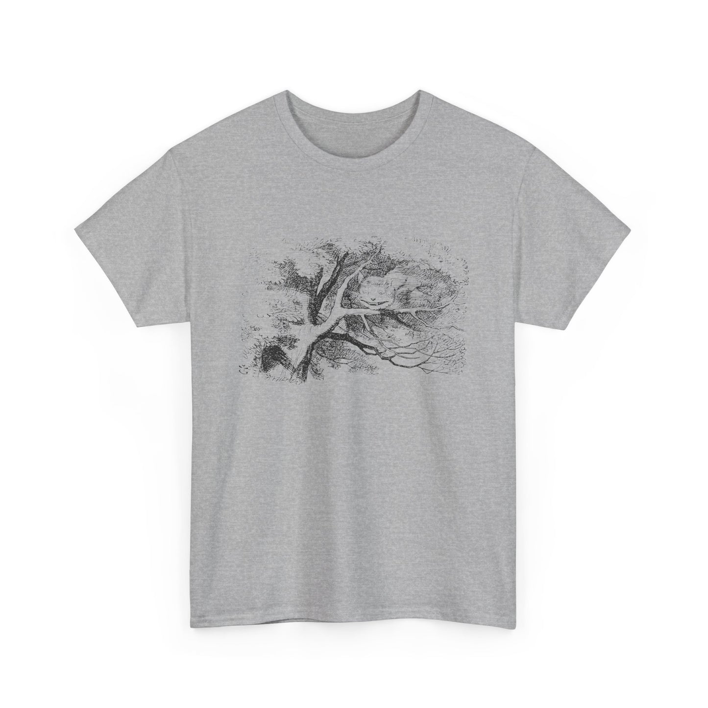 1865 alice's adventures in wonderland illustration by john tennial cheshire cat tshirt