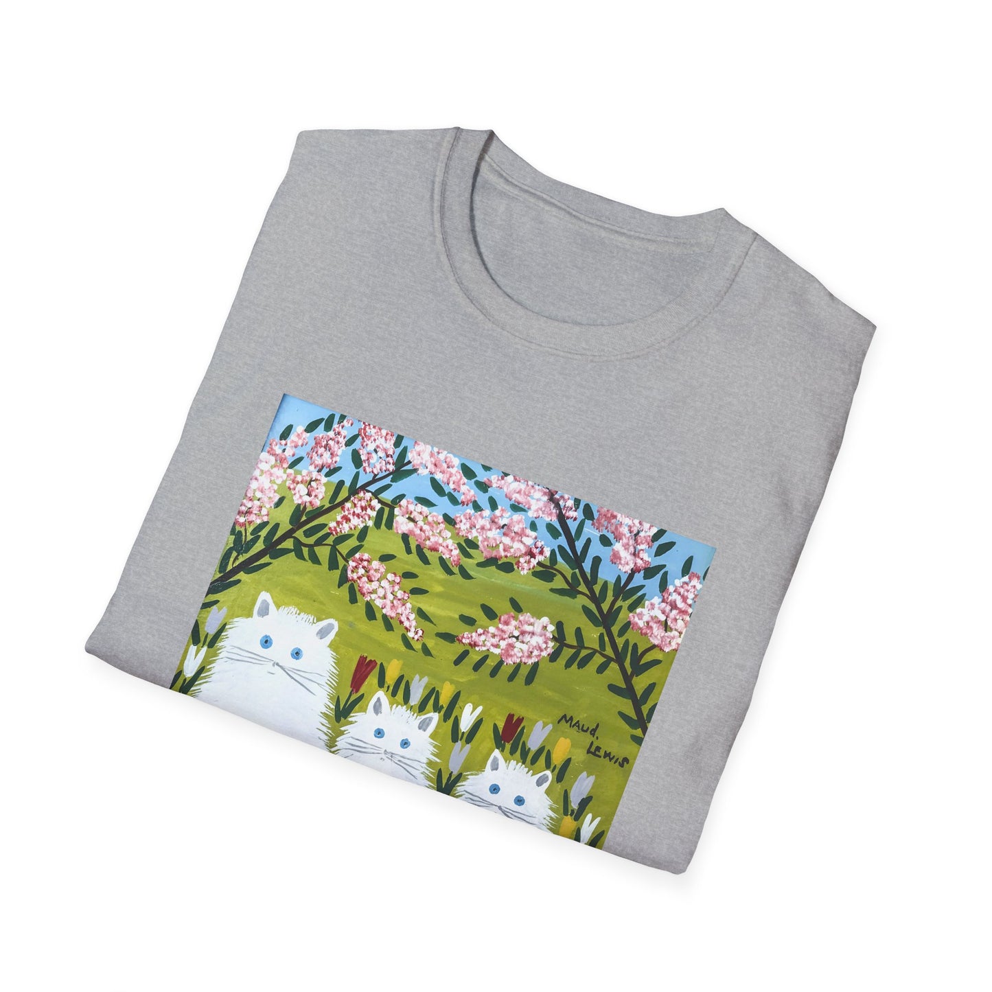 1965 maud lewis painting three white cats tshirt