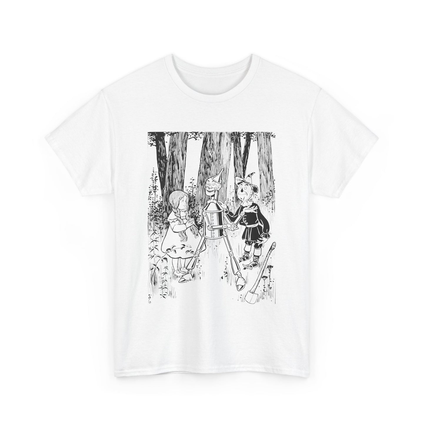 1900 w.w denslow's illustration for the wonderful wizard of oz dorothy and friends in forest tshirt