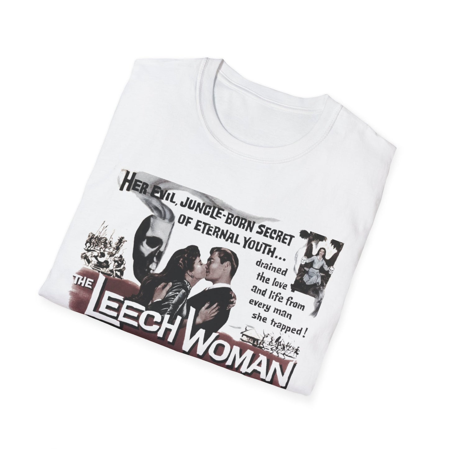 1960 low budget horror rejuvenation film the leech woman movie poster tshirt