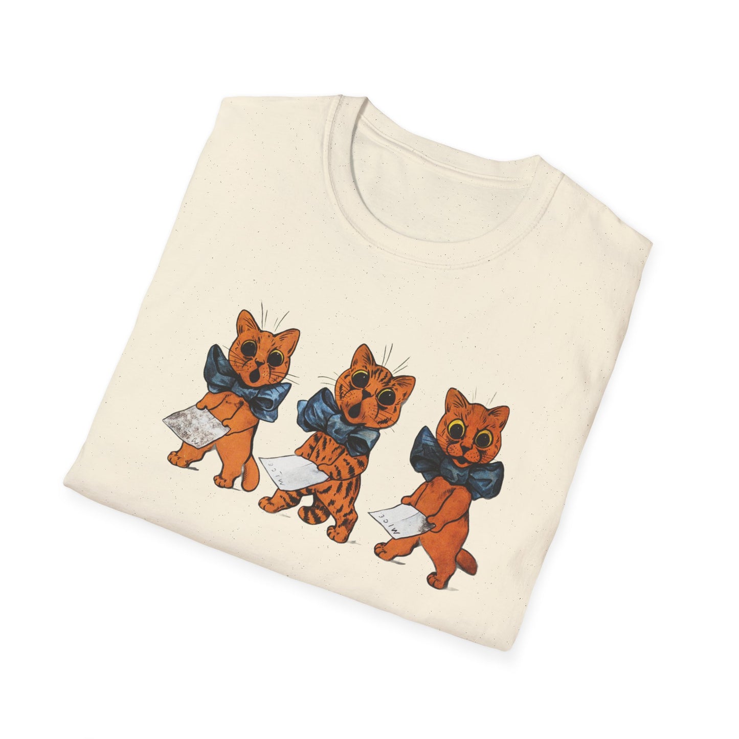 louis wain famous tenors colored lithograph reproduction tshirt