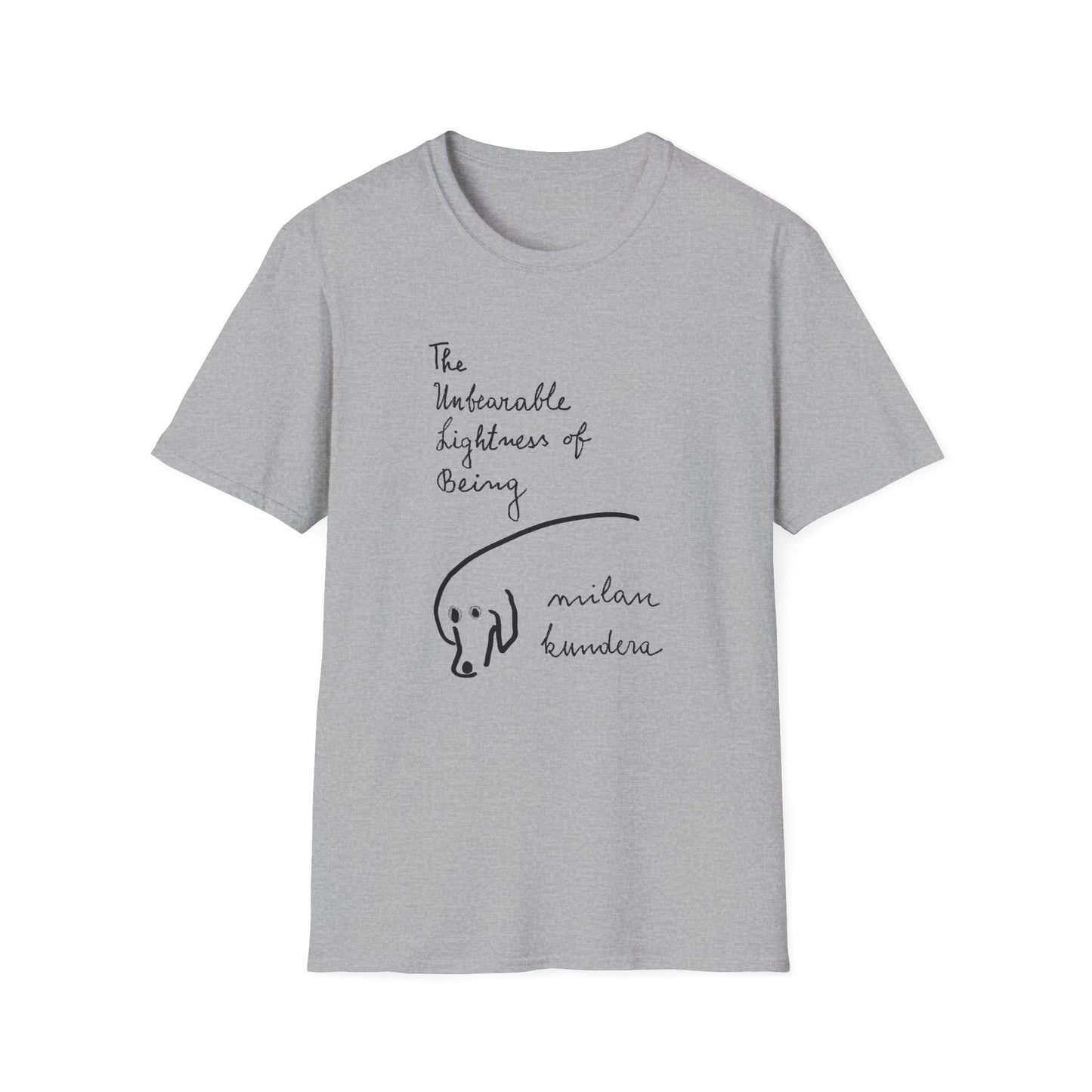 the unbearable lightness of being novel by milan kundera book cover tshirt