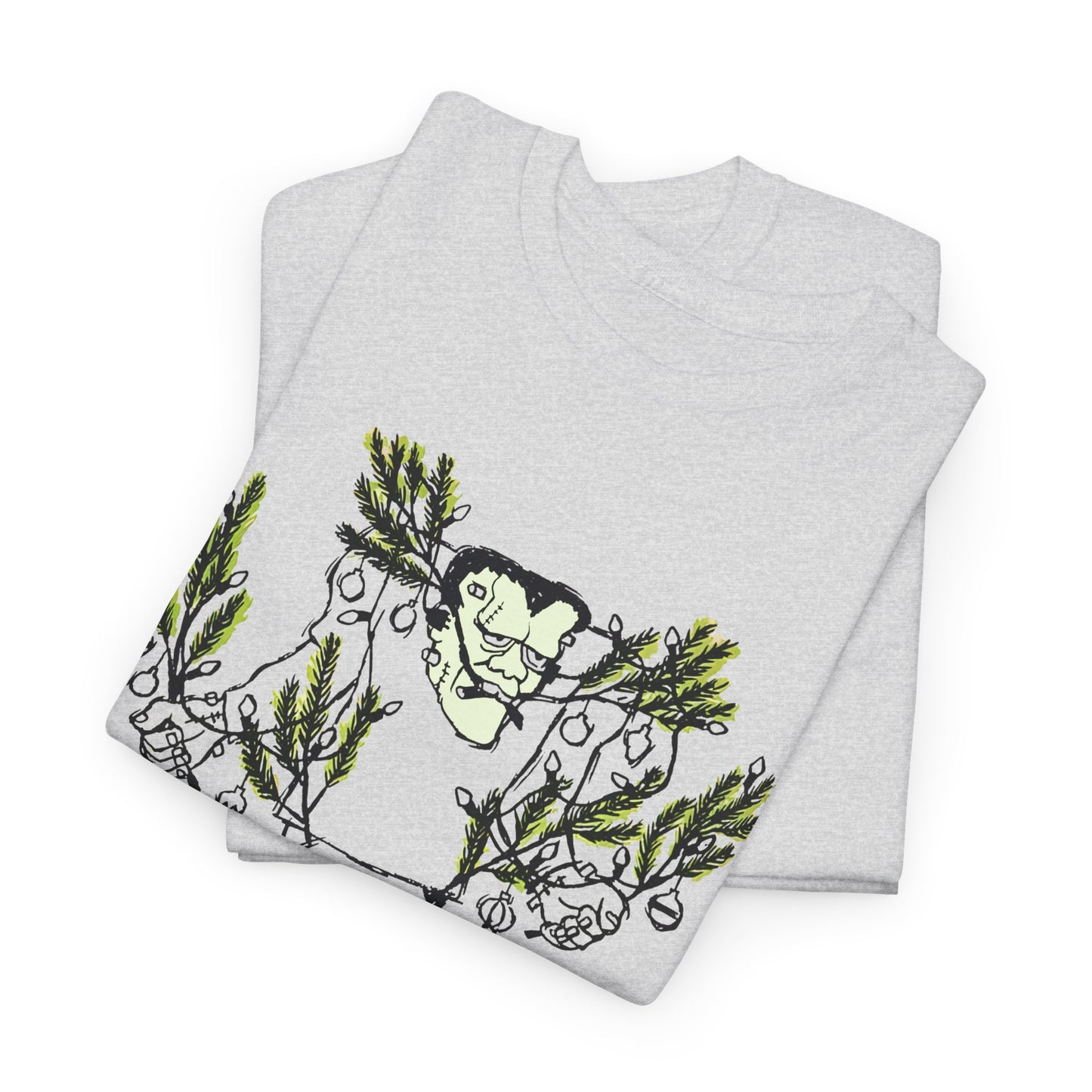 1974 monster holidays by norman bridwell frankenstein monster christmas tree disguise tshirt