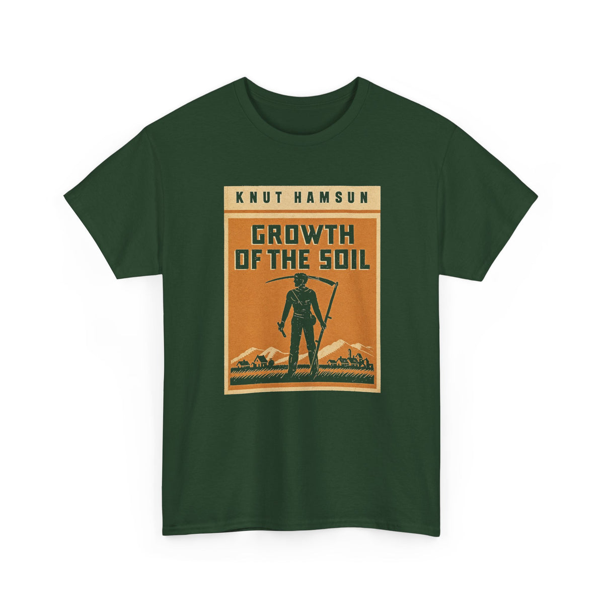 knut hamsen 1917 growth of the soil book cover tshirt