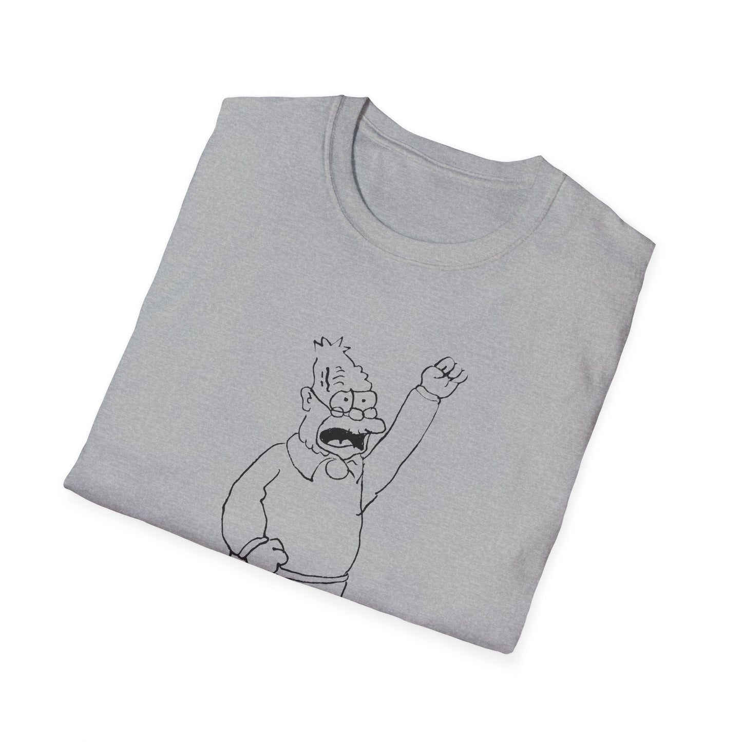original sketch of grandpa simpson tshirt