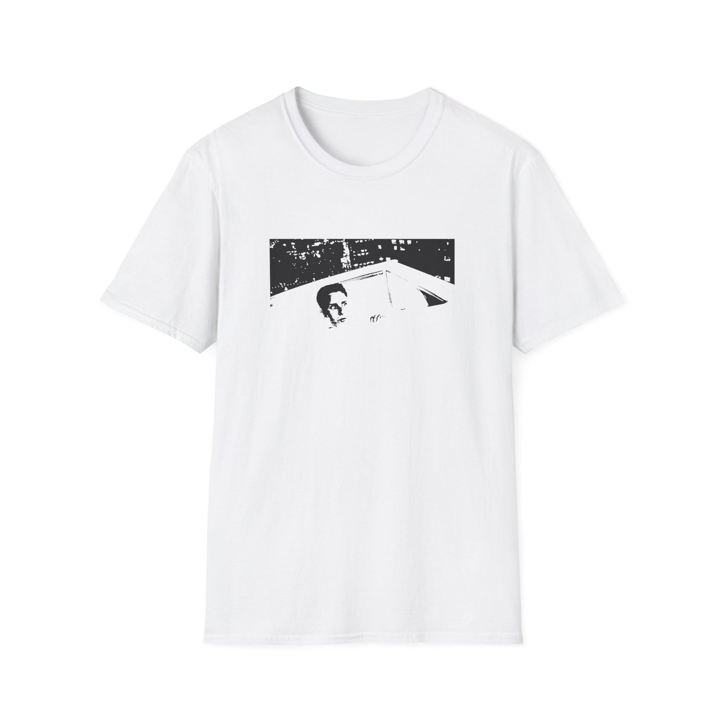 repo man flying car scene stencil tshirt
