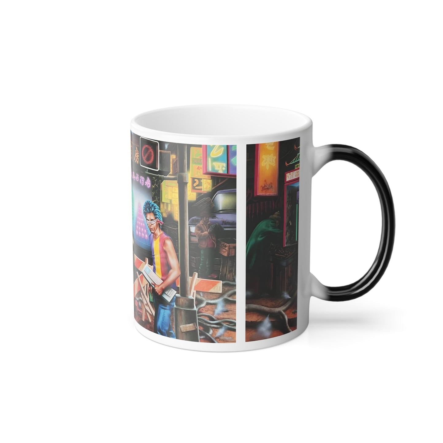 1984 william gibson book neuromancer barclay dust jacket color-changing mug