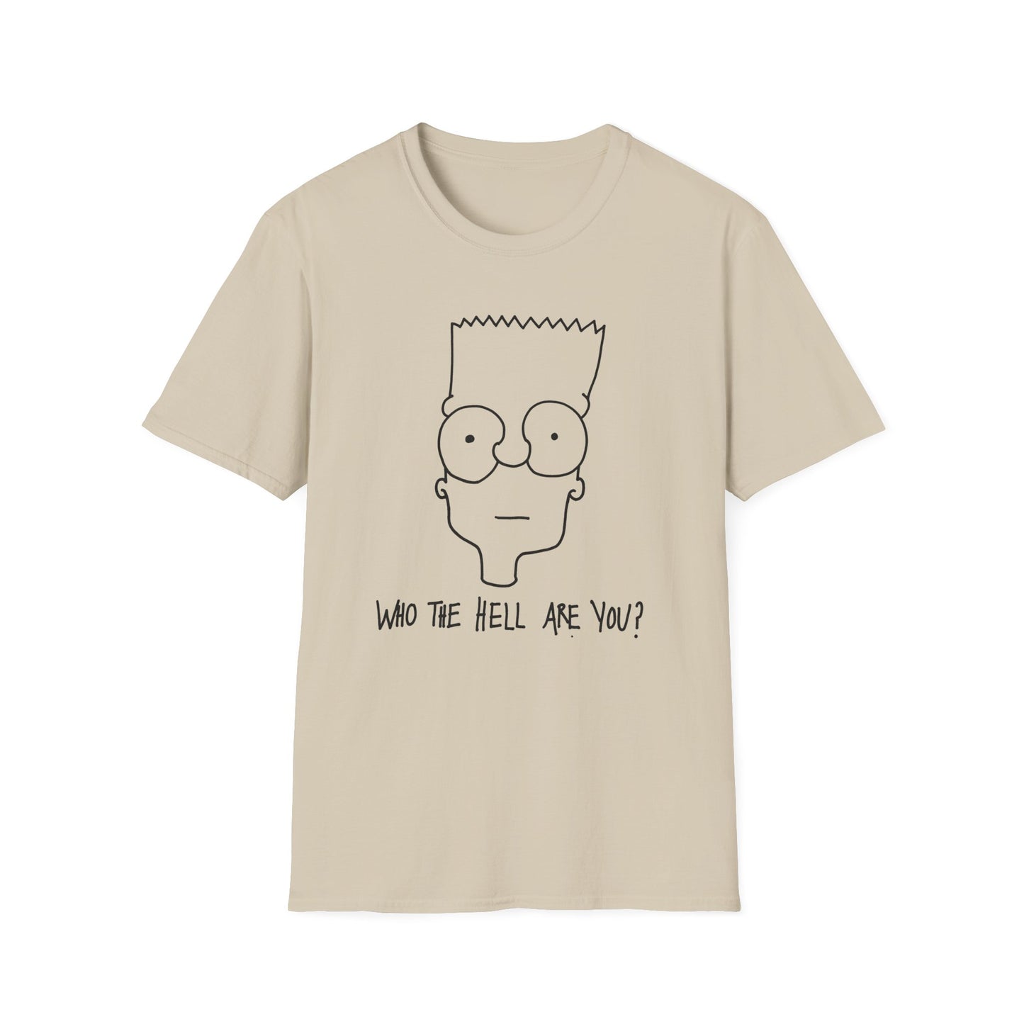 bart simpson who the hell are you original drawing tshirt