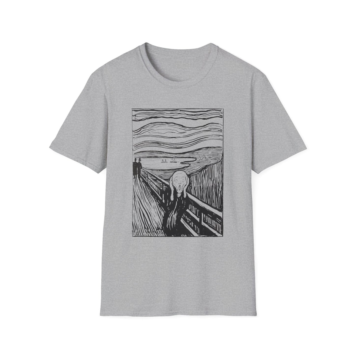 1895 lithography print of the scream by edvard munch tshirt