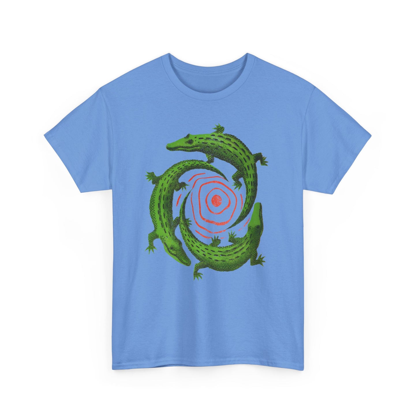 mid century manolo prieto three alligators swirl book cover tshirt