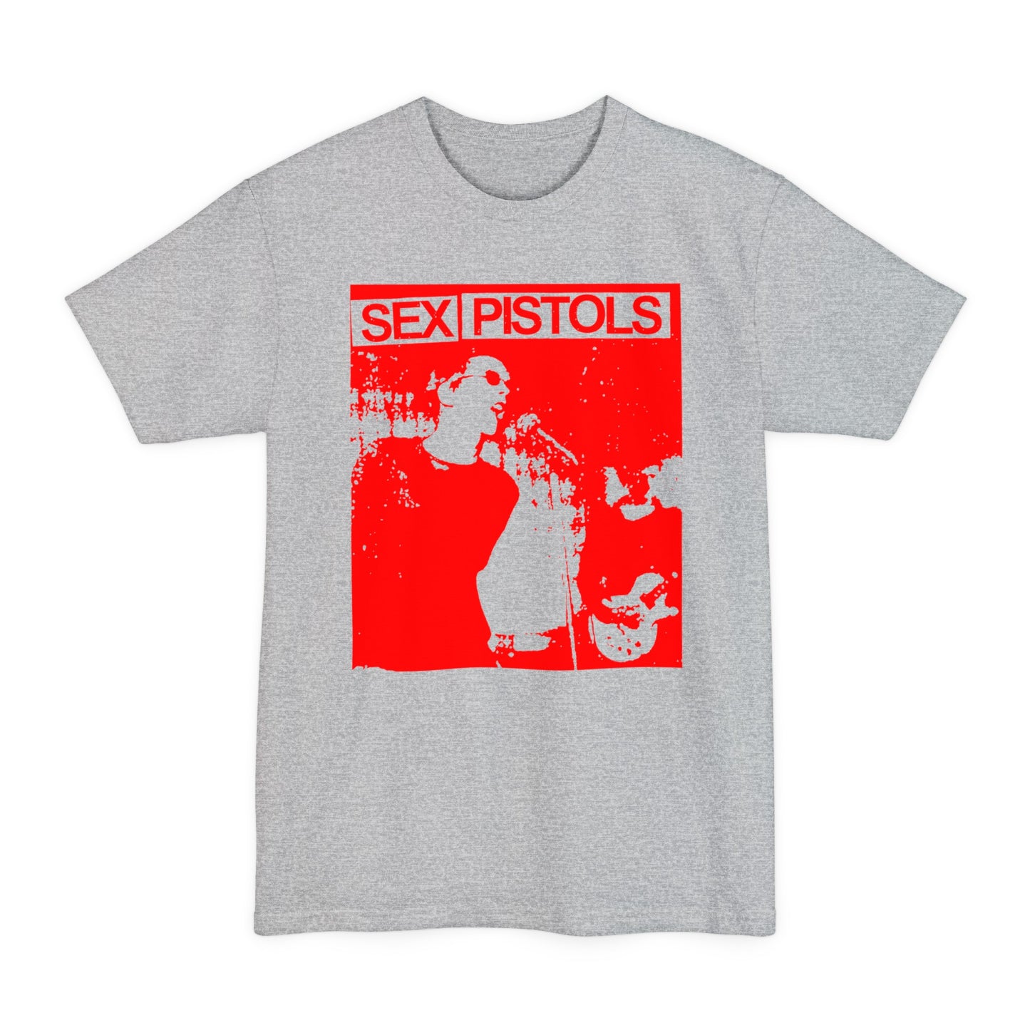 oversized sex pistols bootleg fan art in red unisex tall beefy tshirt