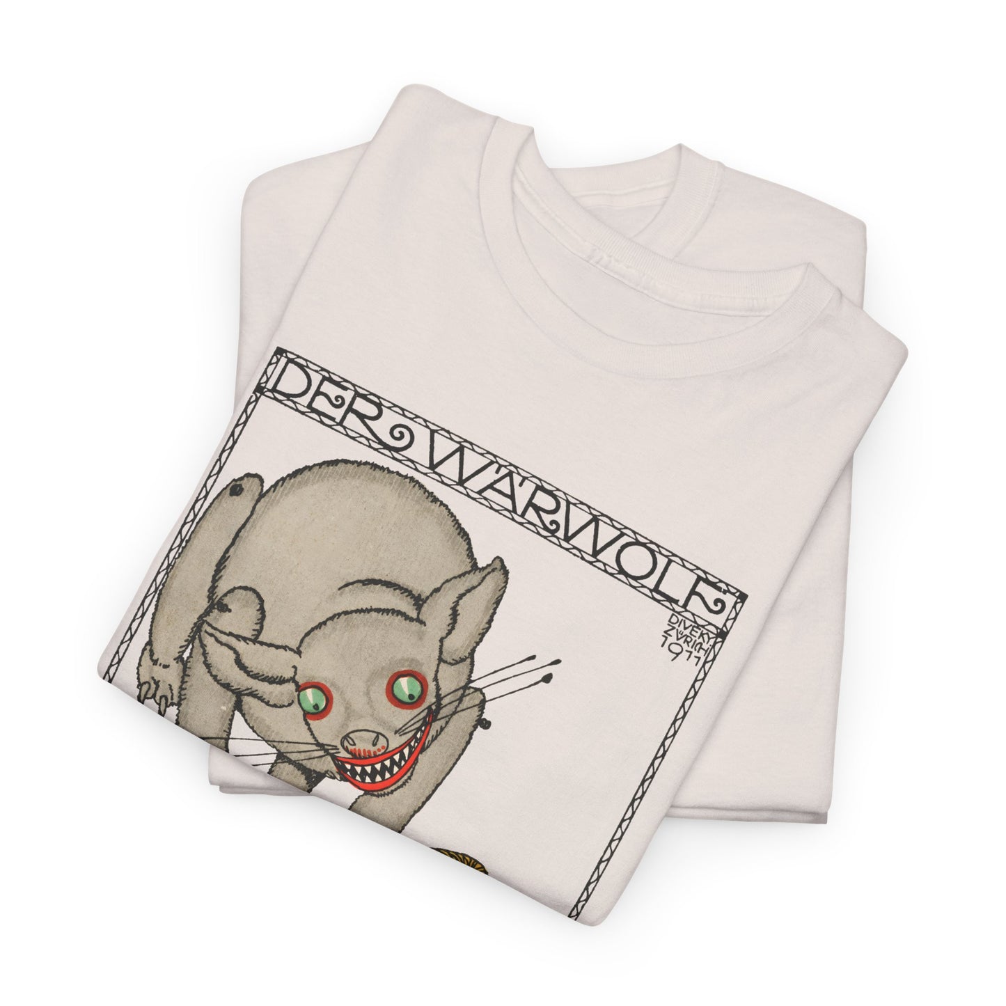 1911 josef von diveky the werewolf (der warwolf) color lithograph reproduction tshirt