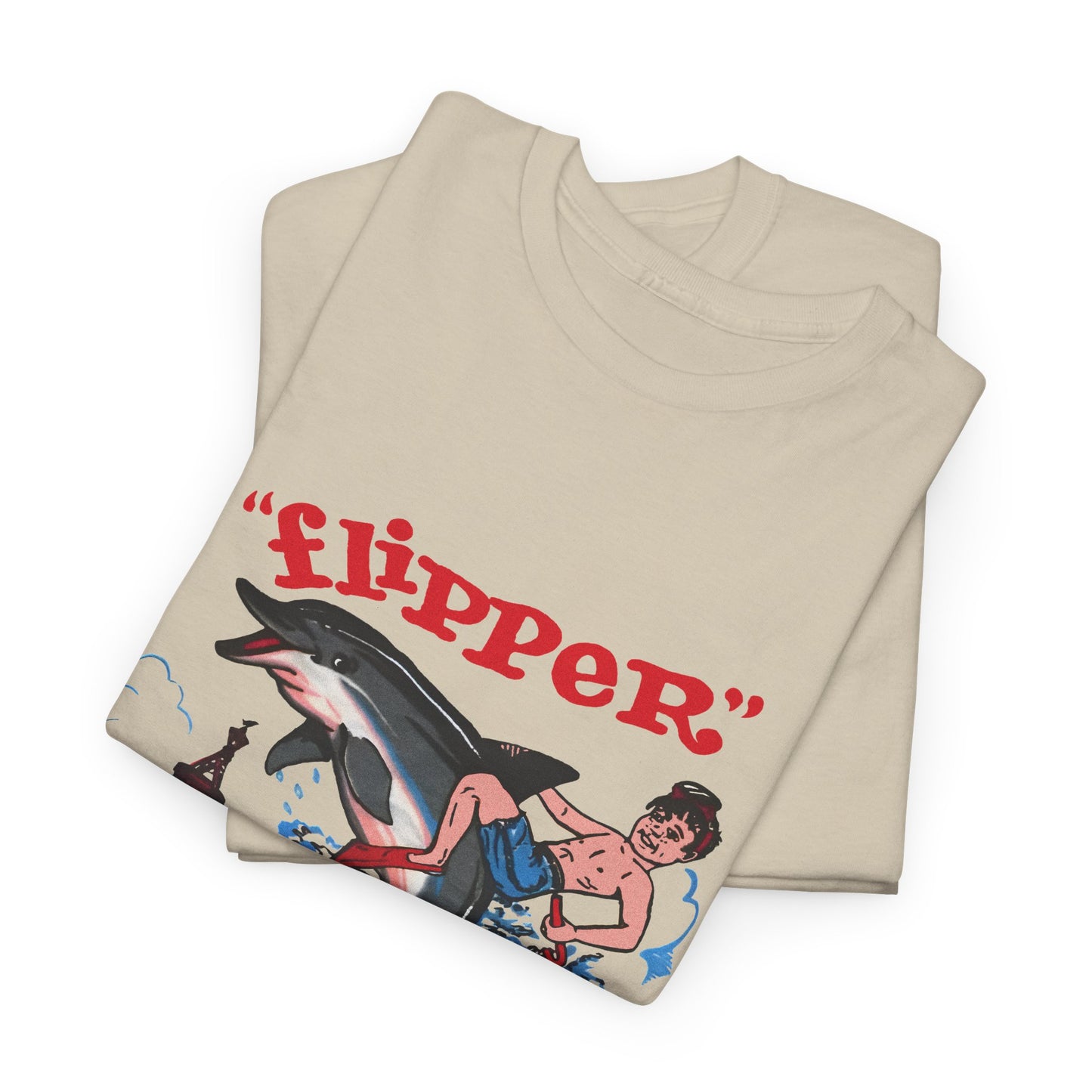 1960s miami seaquarium flipper the dolphin vintage reproduction tshirt