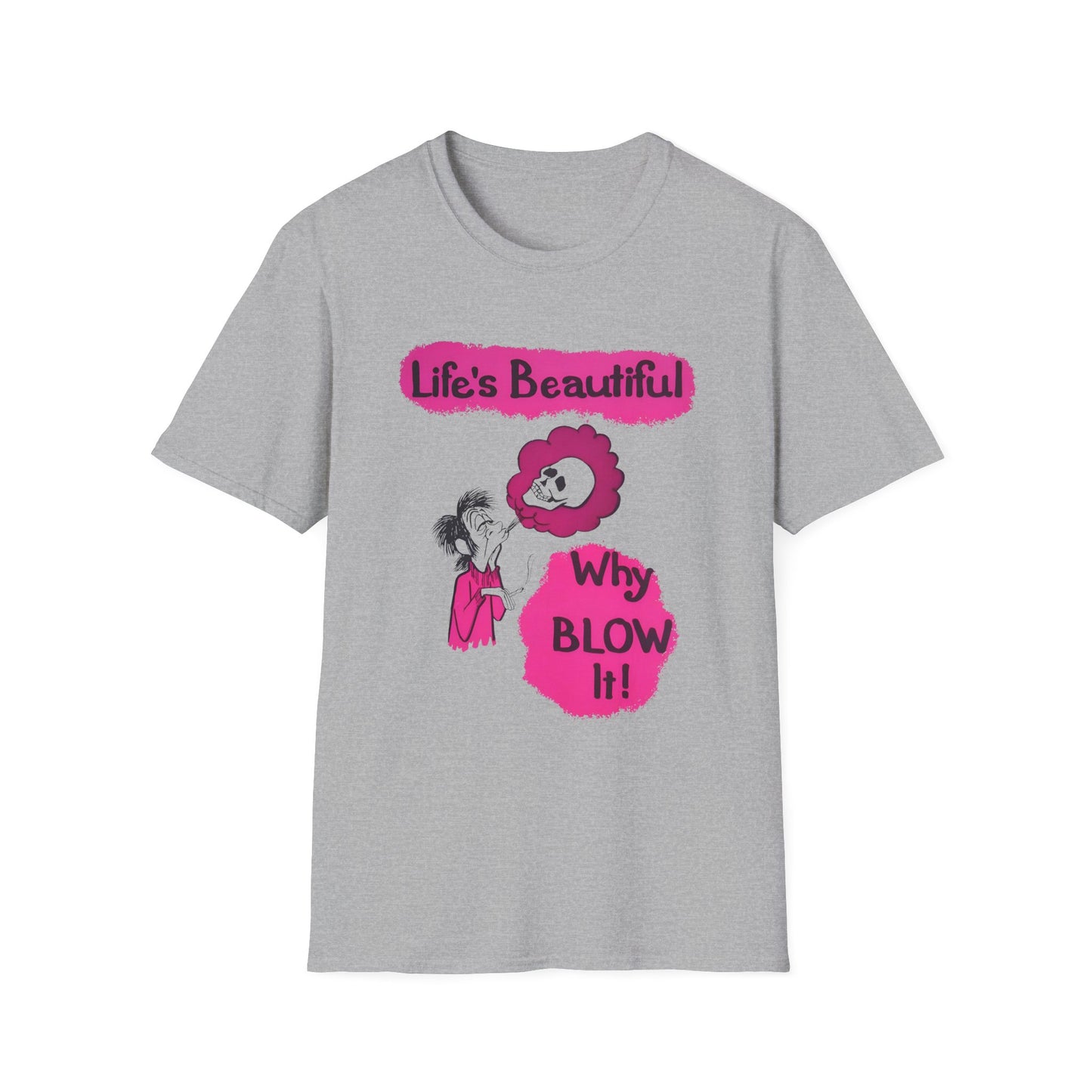 1960s/70s anti-drug poster life's beautiful, why blow it? by smartset smarteen s.o.s tshirt