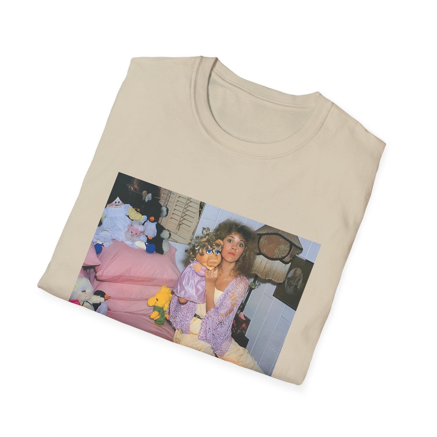 stevie nicks and miss piggy photo tshirt, unisex softstyle