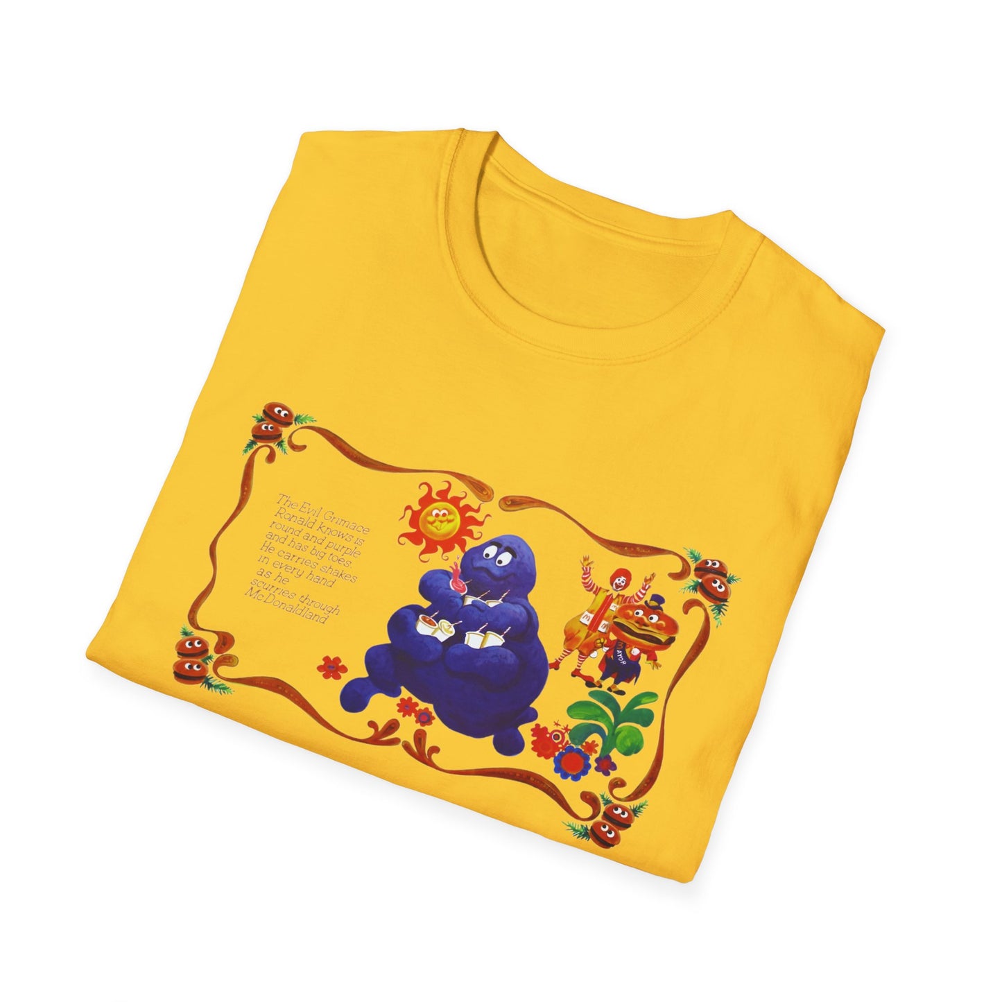 evil grimace vintage reproduction tshirt