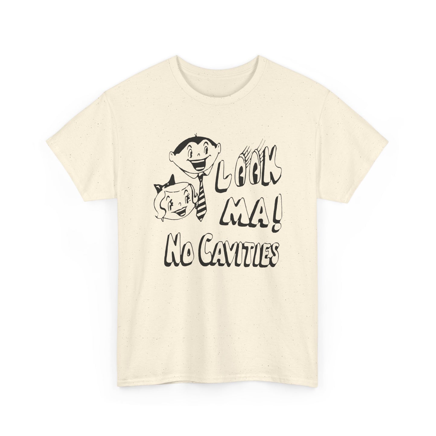 vintage look ma! no cavities reproduction tshirt