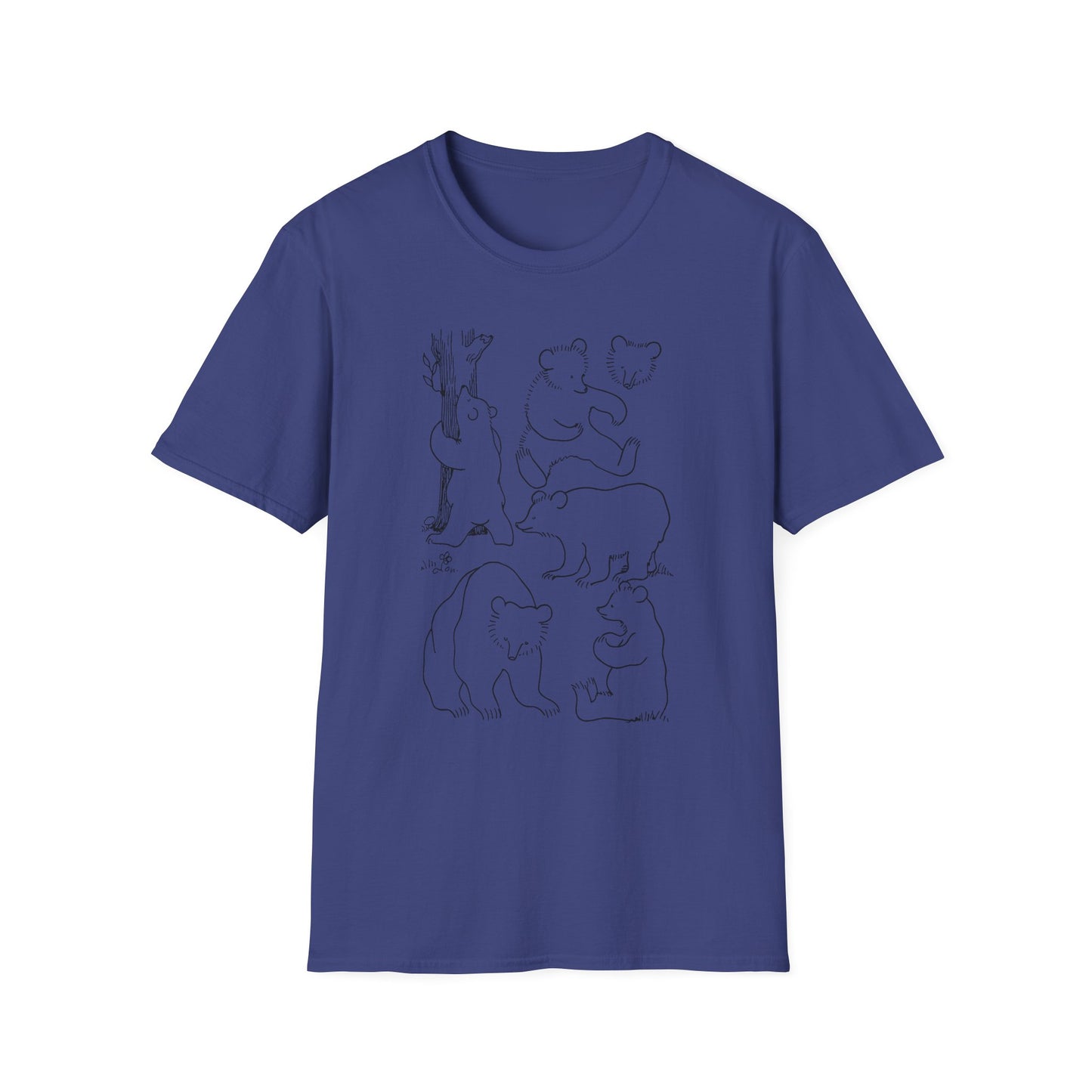 vintage french drawing guide cute bear illustrations reproduction tshirt