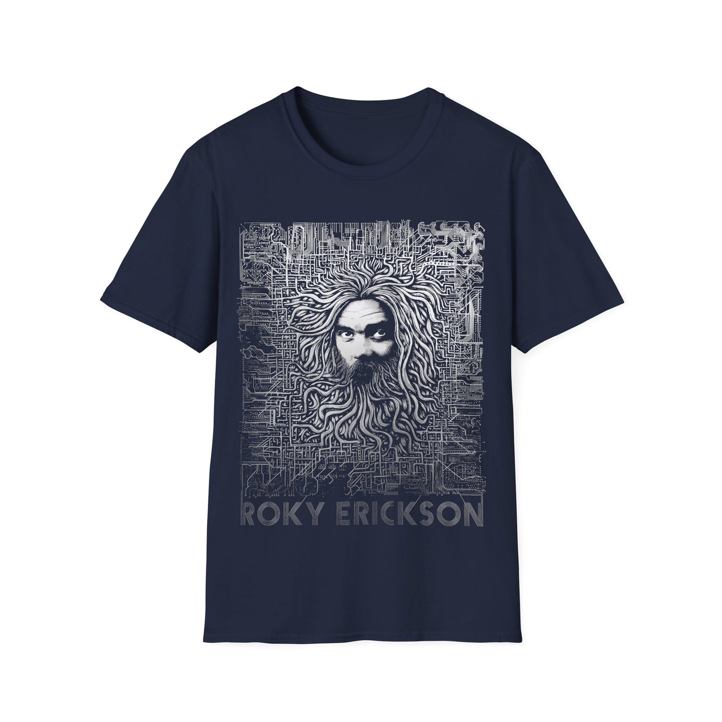 roky erickson tour poster in white tshirt