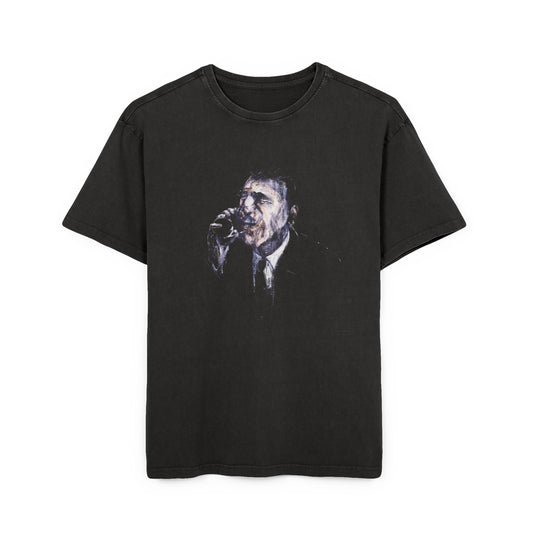 1955 man drinking painting by francis bacon acid washed oversize tshirt