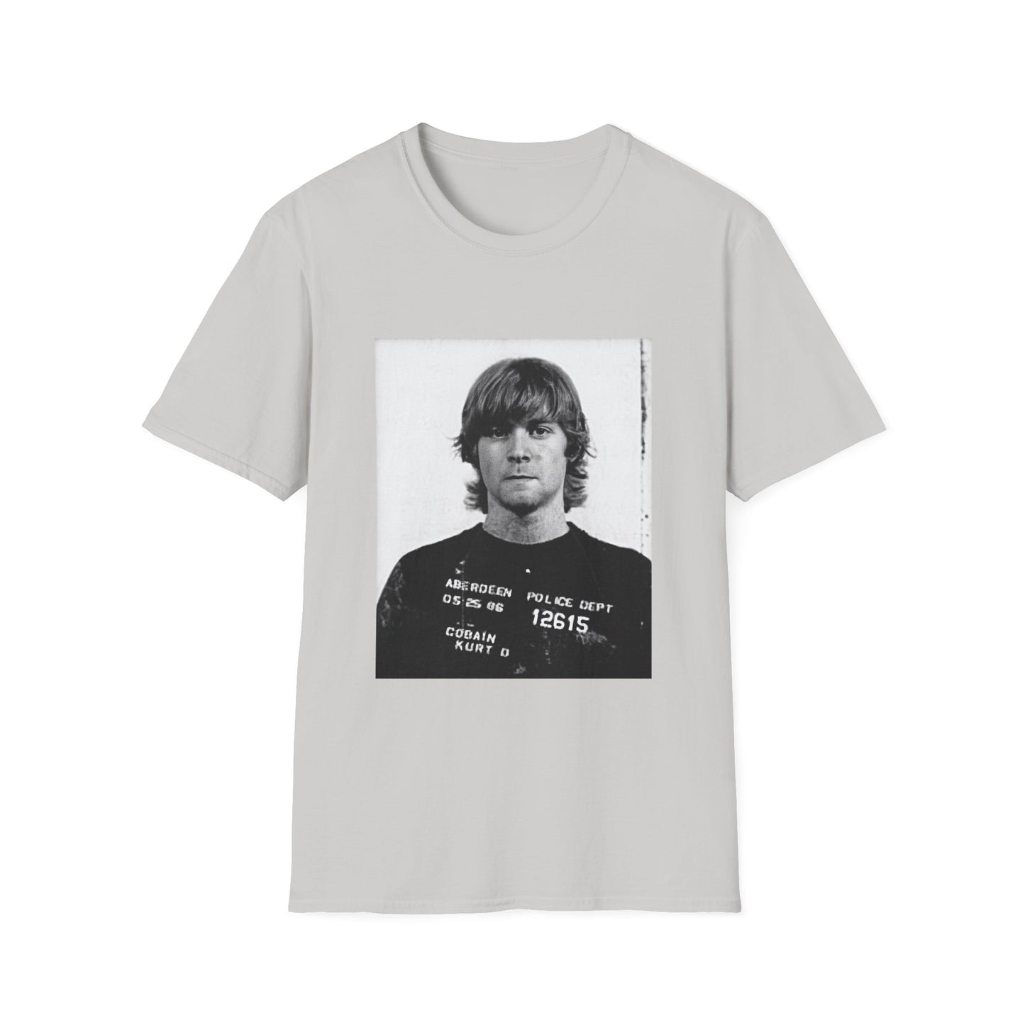 kurt cobain mugshot tshirt