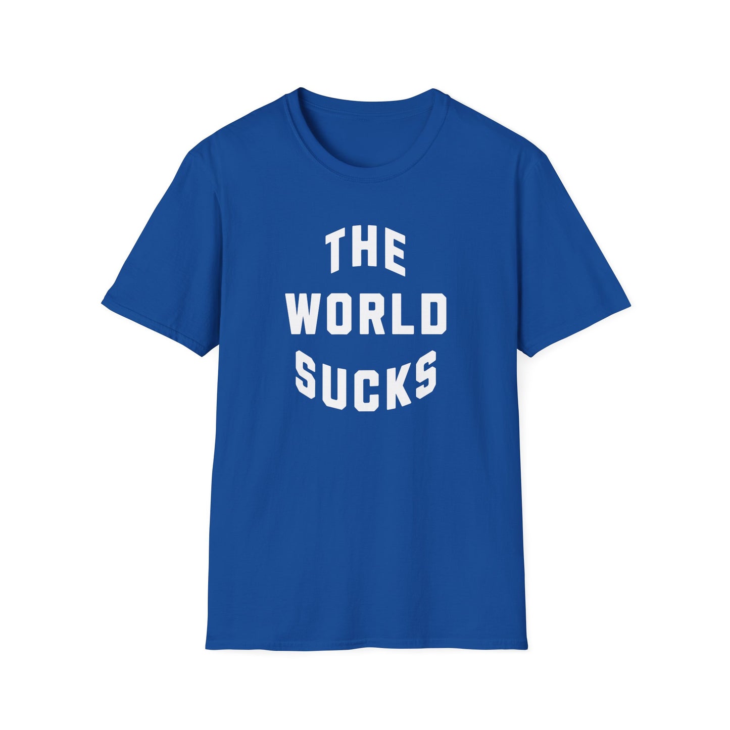 the world sucks vintage design tshirt