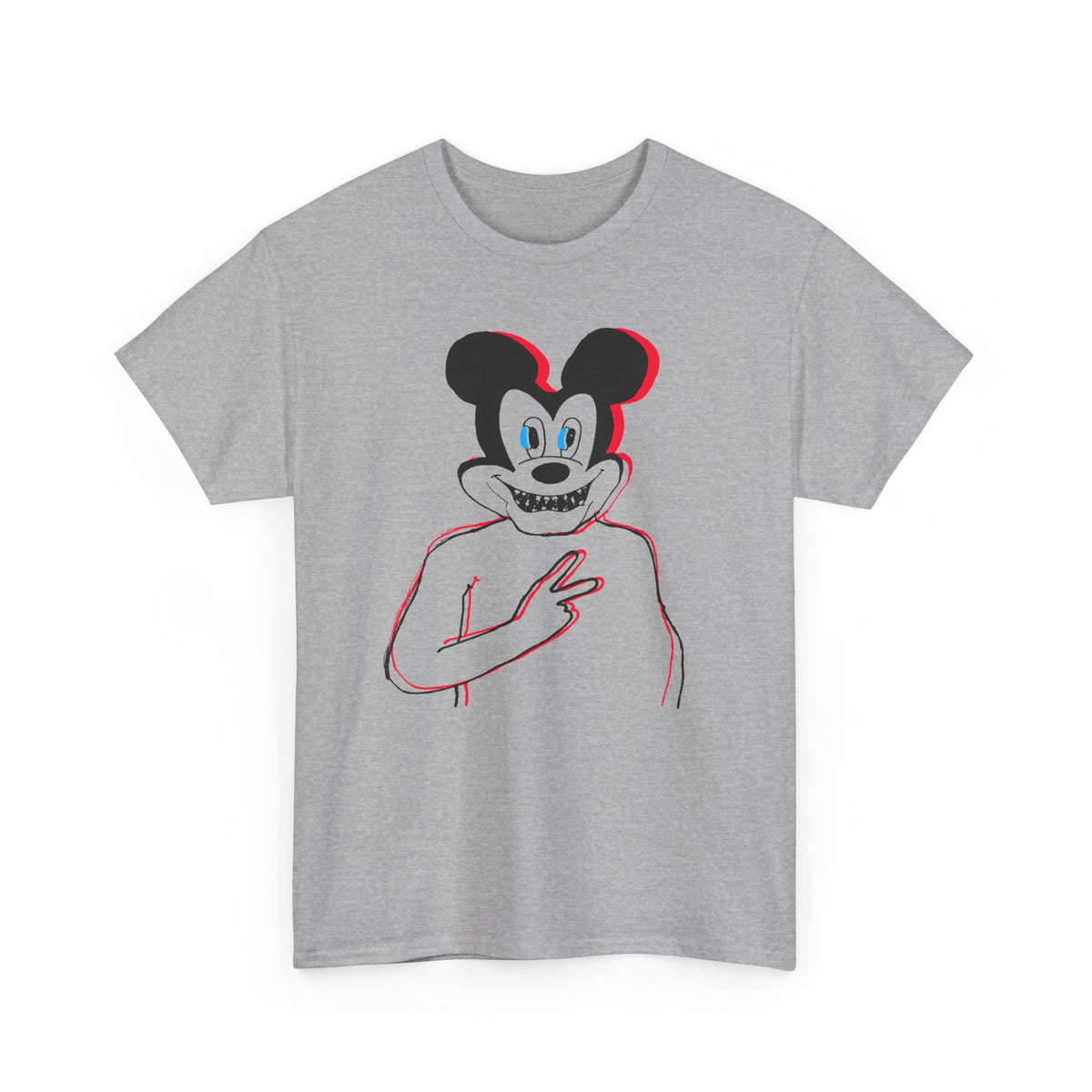 1960s british underground magazine peace sign mouse fan art edit with color tshirt