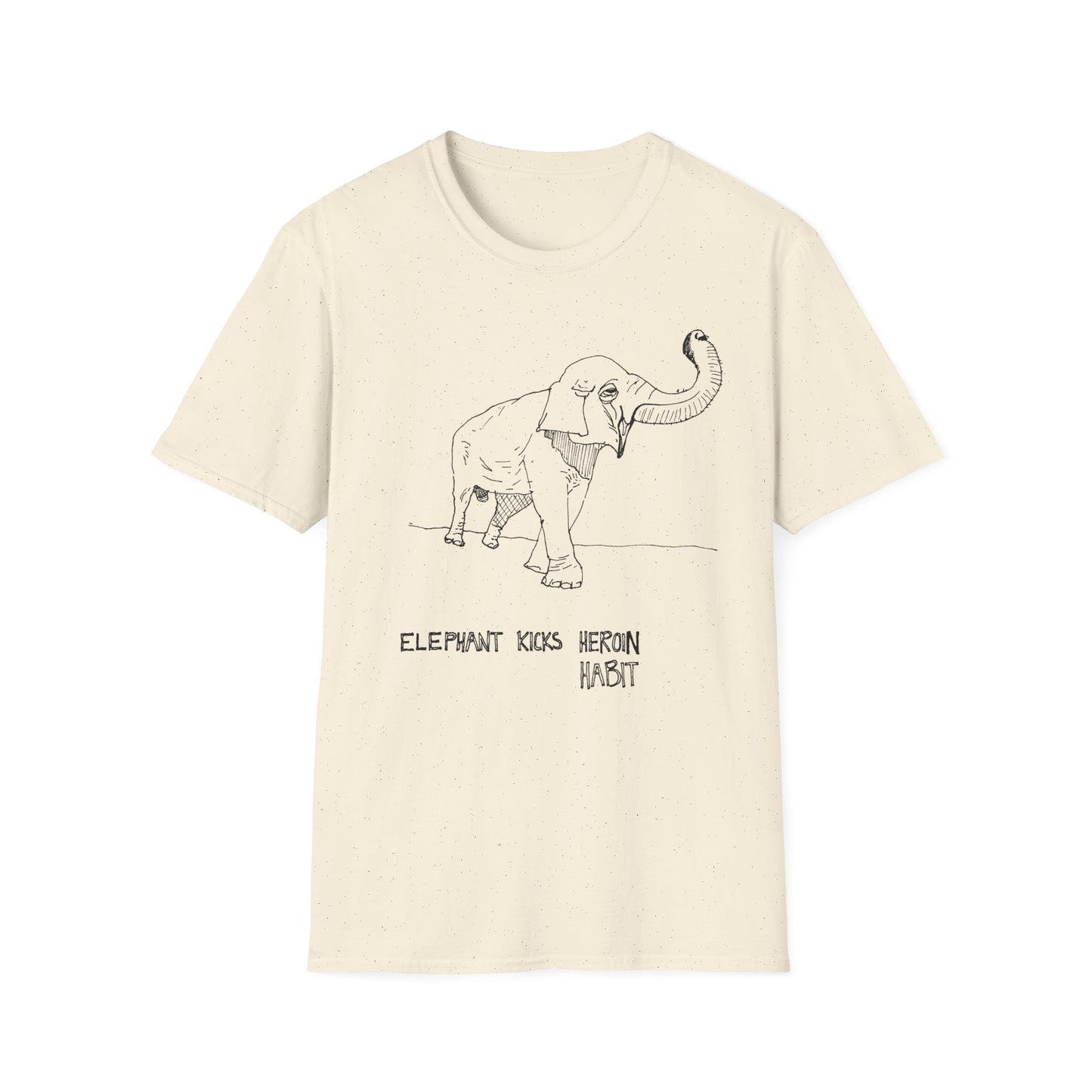 original drawing elephant kicks heroin habit reference to xiguang the elephant tshirt